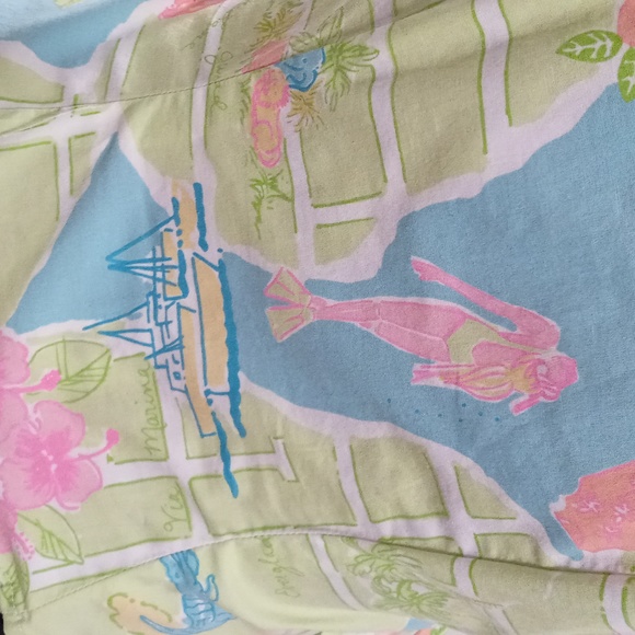 🏝VTG/RARE Lilly Pulitzer🏝 - "Via Lilly" Palm Beach Map Cropped Wrap Top - Picture 10 of 16